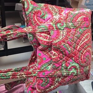 Vera Bradley Small Quilted Tote Bag With Wallet.